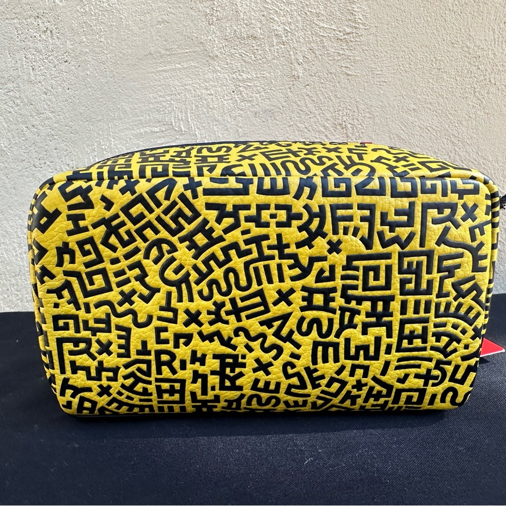 NWT COACH X KEITH HARING MICKEY MOUSE LEATHER COSMETIC BAG - Picture 2 of 7